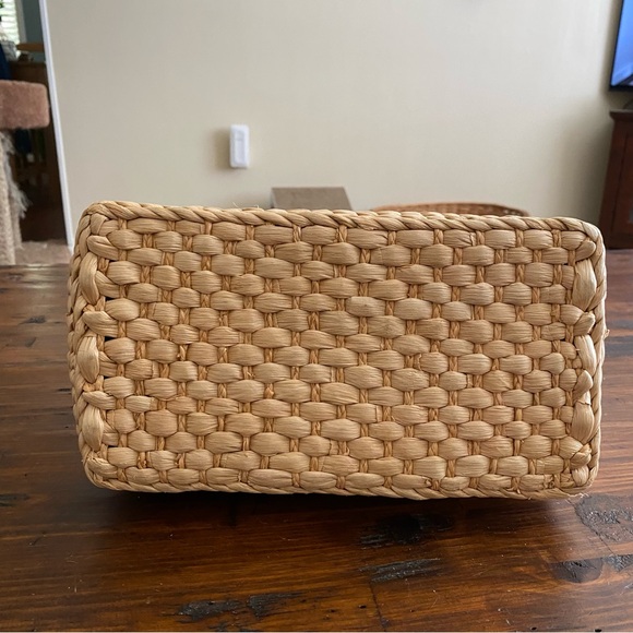 Women Wicker Handbag Bag  Beach Straw Woven Summer Rattan Basket Bag Boho - Picture 9 of 14